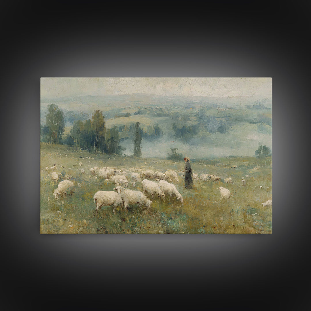 Garden Light Path, Framed Canvas Print, Christian Wall Art, Christian Art Canvas, Jesus Painting, Christian Art, Christian Gift Ideas