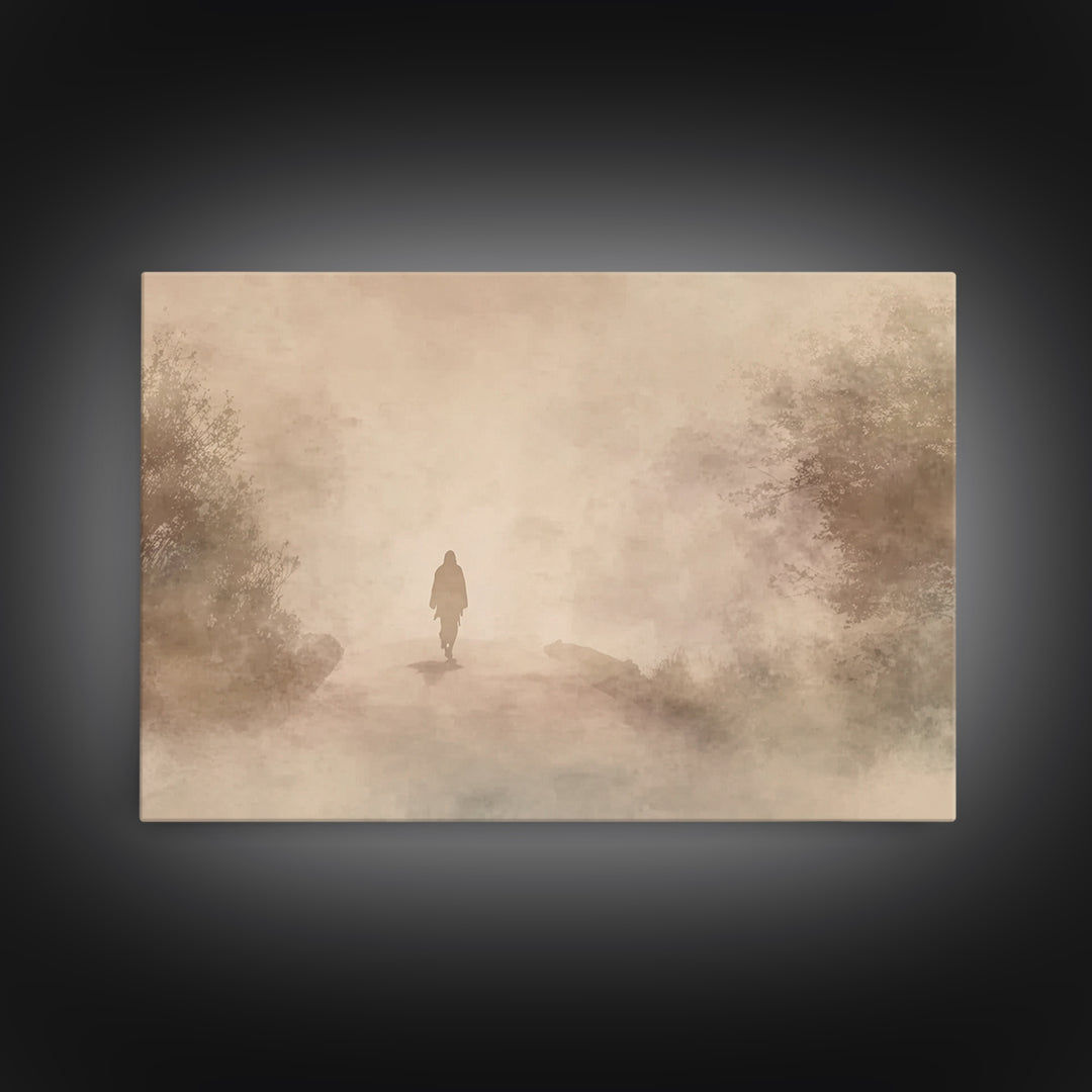 Holy Night Child – Framed Canvas Print – Christian Christmas Art – Jesus Painting – Christian Art Canvas – Modern Christian Art – Christian