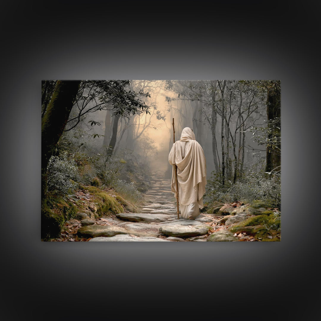 Radiant Lamb Blessing, Framed Canvas Print, Christian Christmas Art, Christian Art Canvas, Jesus Painting, Christian Wall Art, Christian De