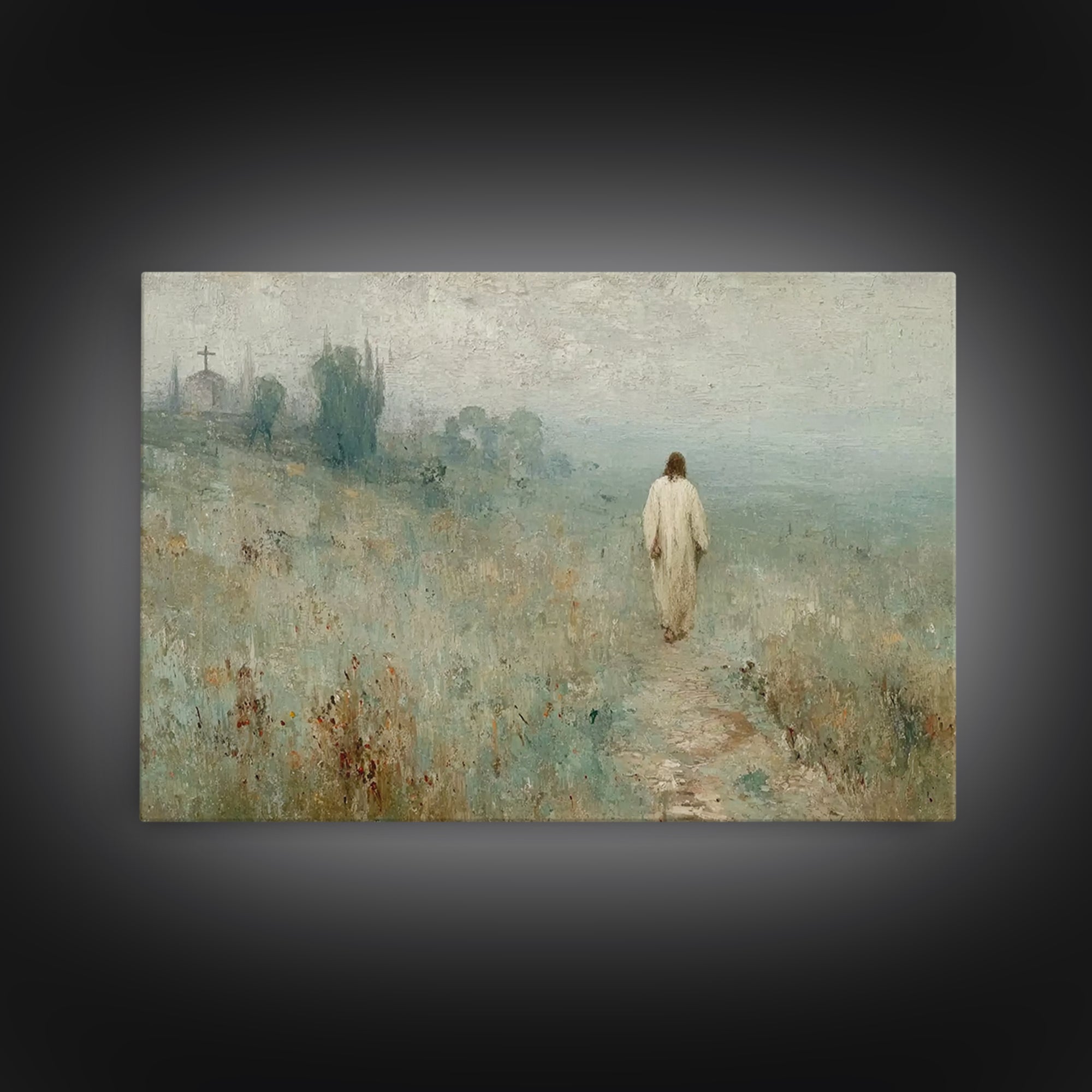Blossoms Of Promise – Framed Canvas Print – Christian Wall Art – Jesus Painting – Christian Art Canvas – Christian Art – Modern Christian A