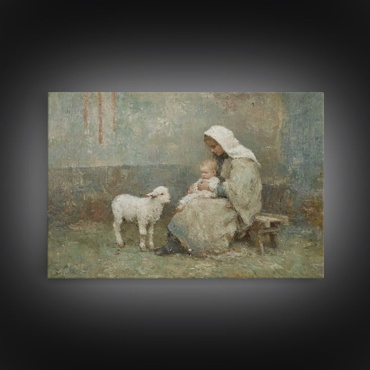Heaven’s Gentle Walk | Framed Canvas Print | Jesus Painting | Christian Wall Art | Christian Art Canvas | Christian Art | Christian Gift Id
