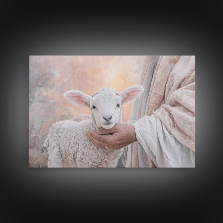 Soft Meadow Guidance – Framed Canvas Print – Christian Art – Jesus Painting – Christian Art Canvas – Christian Wall Art – Christian Art Pri