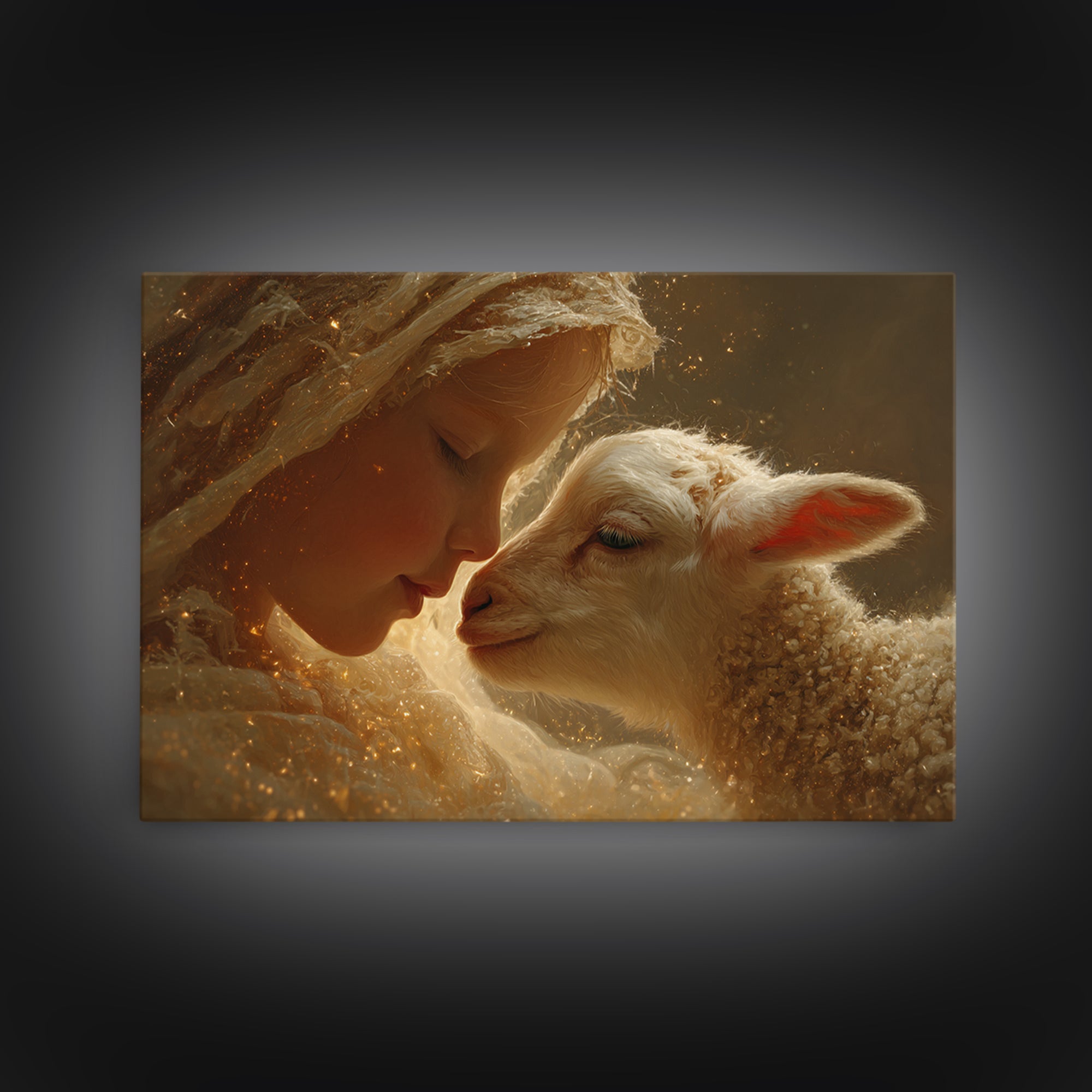 Field Of Gentle Mercy – Framed Canvas Print – Christian Art Canvas – Christian Wall Art – Christian Art – Jesus Painting – Subtle Christian
