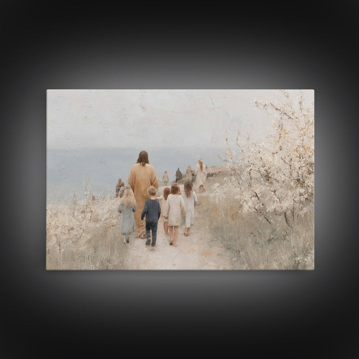 Pastoral Grace – Framed Canvas Print – Christian Wall Art – Jesus Painting – Christian Art Canvas – Christmas Art – Christian Decor