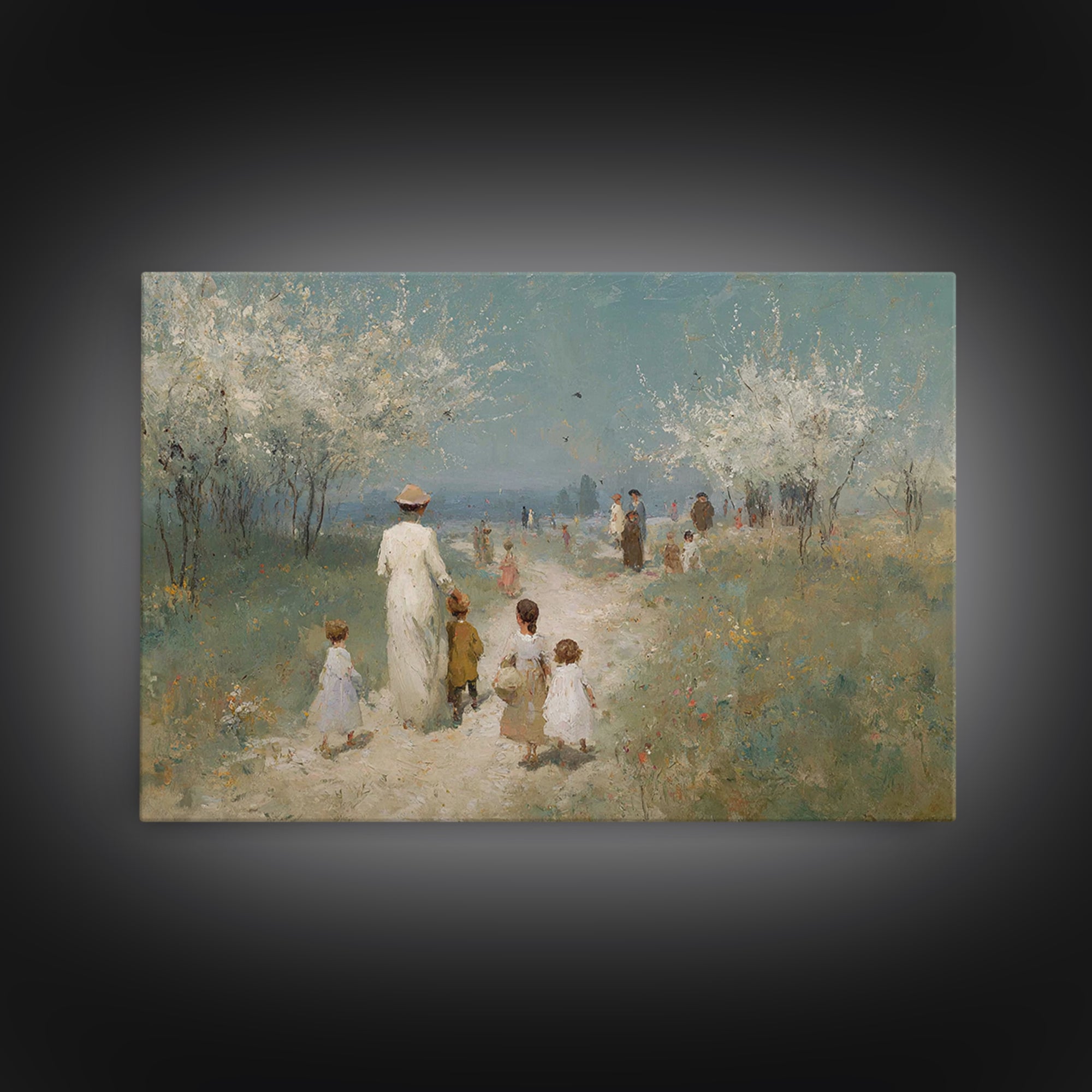 Garden Of Peace – Framed Canvas Print – Christian Art Print – Jesus Painting – Christian Wall Art – Christmas Canvas Wall Art – Christian D