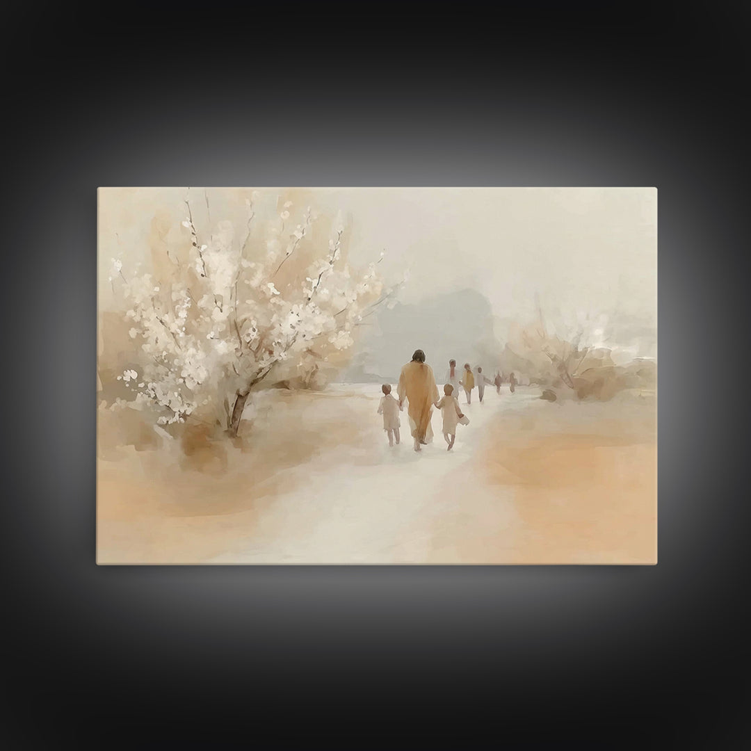 Forest Of Promise, Framed Canvas Print, Christian Wall Art, Christian Art Canvas, Jesus Christmas Art, Modern Christian Art, Christian Gift
