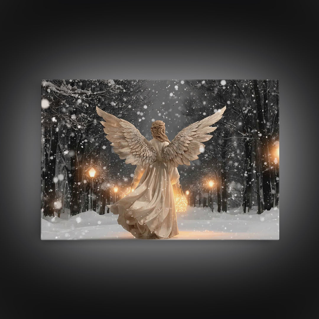 Celestial Cross – Framed Canvas Print – Christian Christmas Art – Christian Art Canvas – Subtle Christian Art – Christian Painting – Christ