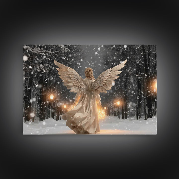 Celestial Cross – Framed Canvas Print – Christian Christmas Art – Christian Art Canvas – Subtle Christian Art – Christian Painting – Christ