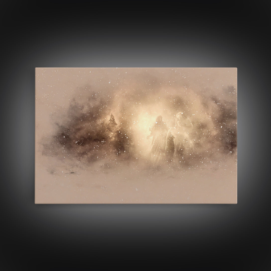 Shepherd Of Peace – Framed Canvas Print – Christian Art – Christian Wall Art – Minimalist Christian Art – Christian Art Print – Christmas A