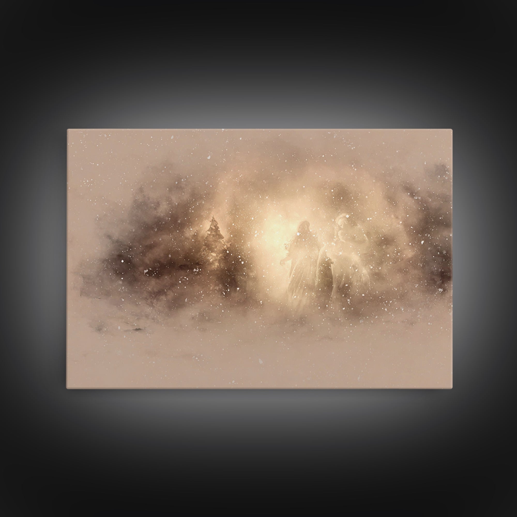 Shepherd Of Peace – Framed Canvas Print – Christian Art – Christian Wall Art – Minimalist Christian Art – Christian Art Print – Christmas A