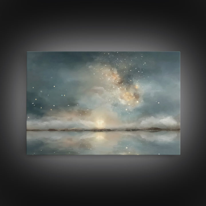 Childlike Wonder – Framed Canvas Print – Christian Art Print – Christian Wall Art – Christmas Art Prints – Christian Art Canvas – Christian