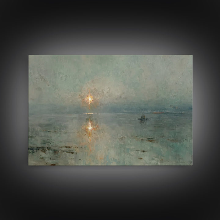 Stable Light – Framed Canvas Print – Christian Christmas Art – Christian Art Work – Christian Art Canvas – Moody Christmas Art – Christmas