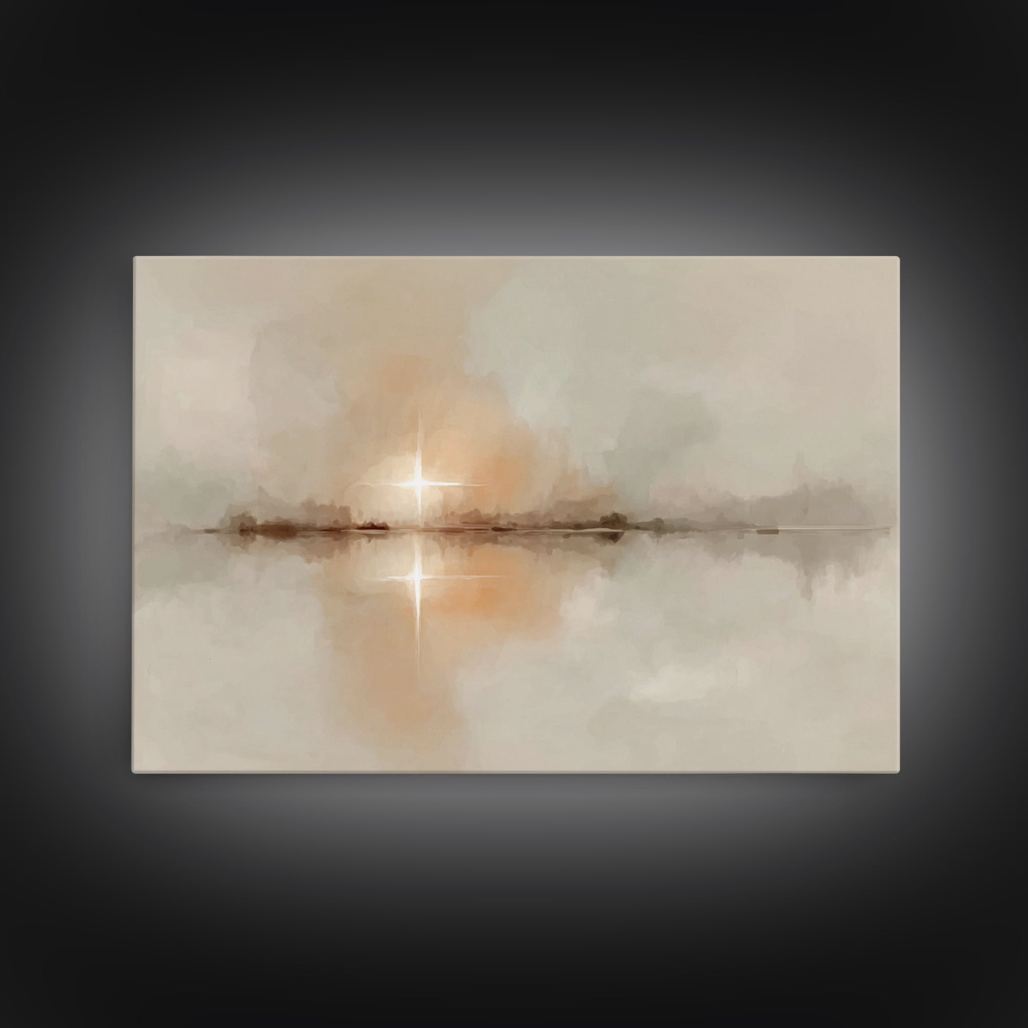 Golden Nativity Glow – Framed Canvas Print – Christian Art – Framed Christian Art – Christmas Art Prints – Christian Art Canvas – Christian