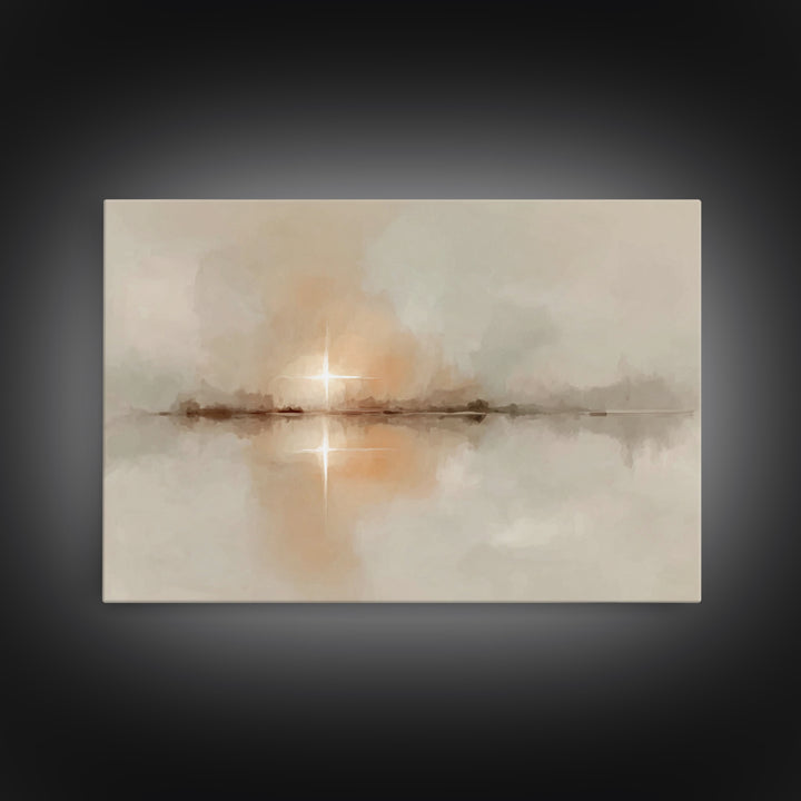 Golden Nativity Glow – Framed Canvas Print – Christian Art – Framed Christian Art – Christmas Art Prints – Christian Art Canvas – Christian