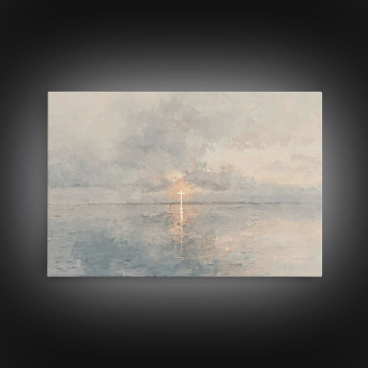Heaven’s Quiet Manger – Framed Canvas Print – Christian Wall Art – Christian Art Canvas – Christmas Art – Christian Art Print – Christian C
