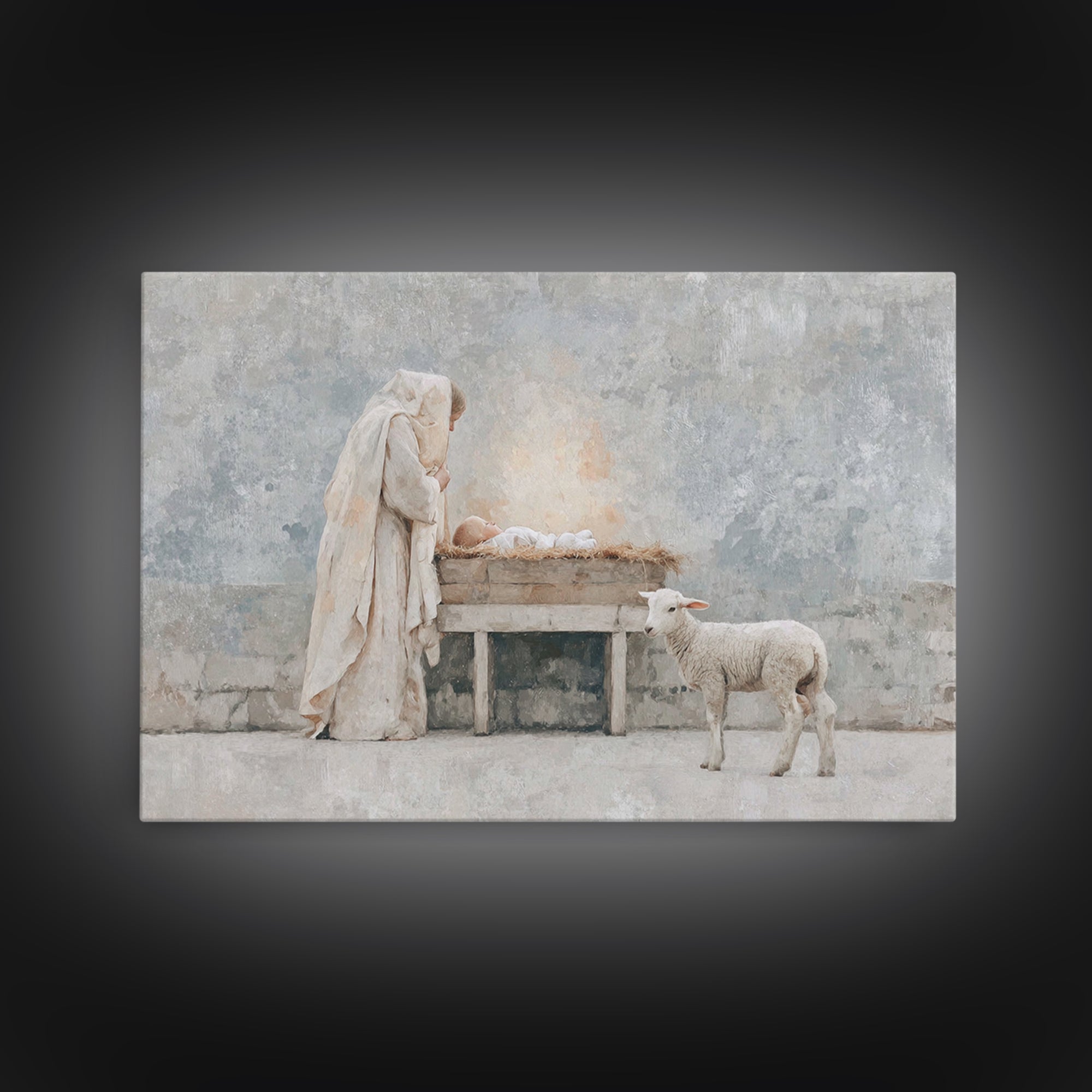 Mountain of Grace – Framed Canvas Print – Christian Art Canvas – Christian Wall Art – Vintage Christian Art – Christian Art – Christian Gif