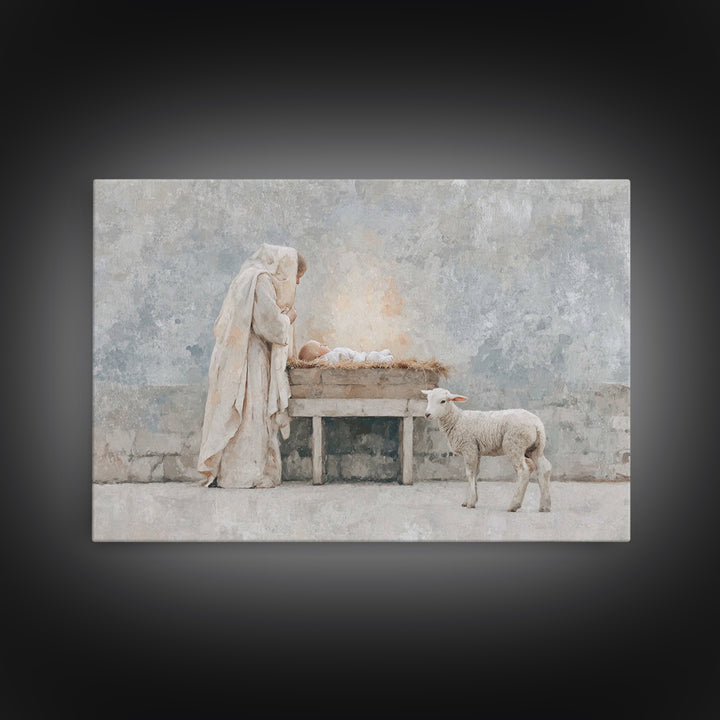Mountain of Grace – Framed Canvas Print – Christian Art Canvas – Christian Wall Art – Vintage Christian Art – Christian Art – Christian Gif