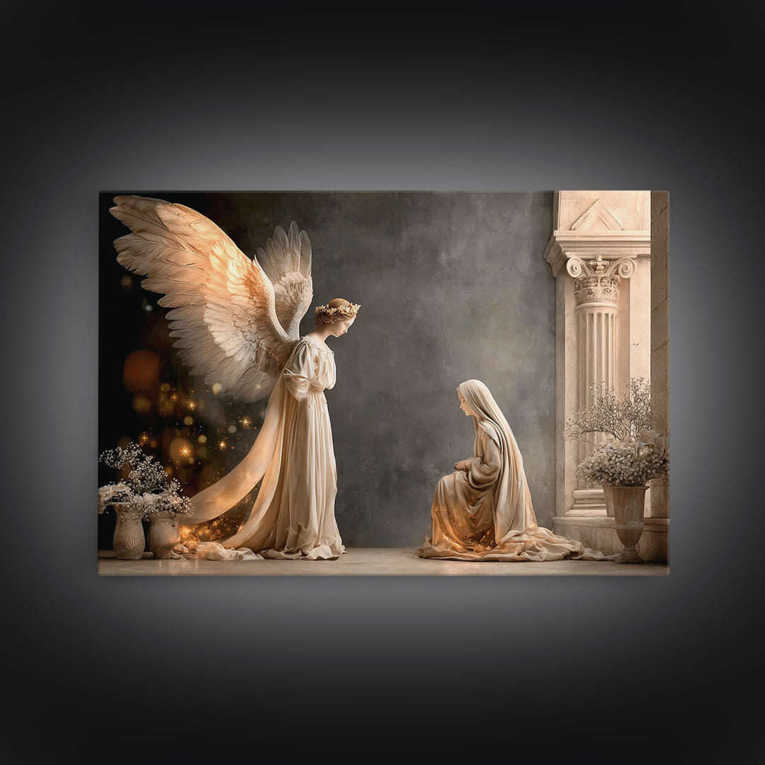 Light of Grace, Framed Canvas Print, Christian Art Canvas, Christian Wall Art, Subtle Christian Art, Christian Christmas Art, Christian Gif