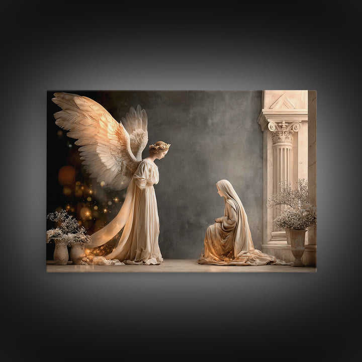 Light of Grace, Framed Canvas Print, Christian Art Canvas, Christian Wall Art, Subtle Christian Art, Christian Christmas Art, Christian Gif