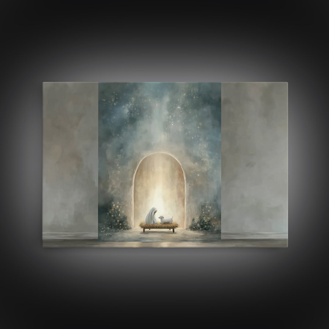 Bread Of Grace – Framed Canvas Print – Christian Wall Art – Christian Art Canvas – Christian Painting – Christian Decor – Christmas Wall Ar