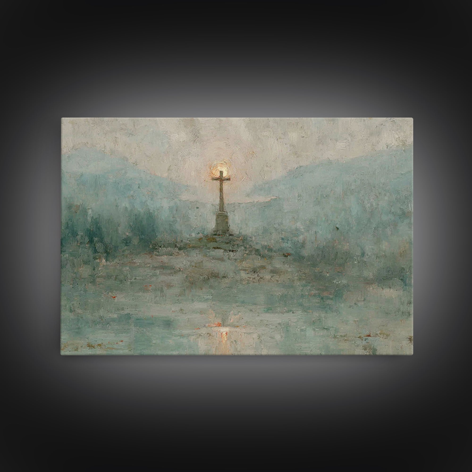 Holy Feast Calm | Framed Canvas Print | Christian Painting | Christian Art Canvas | Christian Decor | Christian Wall Art | Christmas Wall A