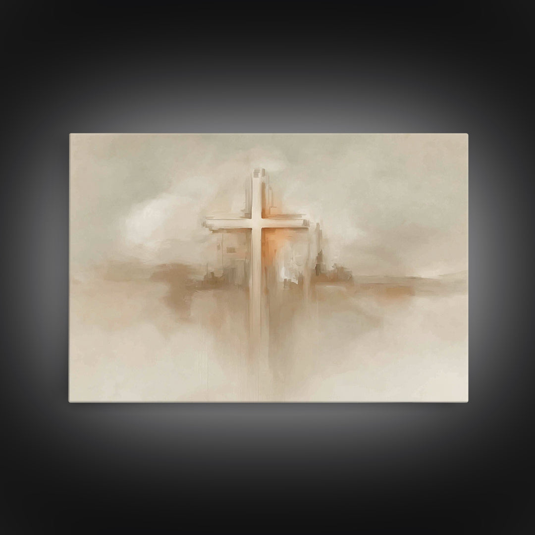 Eternal Bloom Light – Framed Canvas Print – Christian Decor – Christian Painting – Christian Art Canvas – Christmas Wall Art – Christian Wa