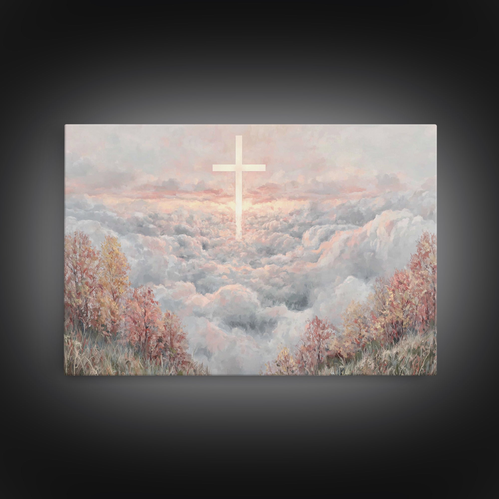 Radiant Lily Grace, Framed Canvas Print, Christian Painting, Christian Decor, Christian Wall Art, Christian Art Canvas, Christmas Wall Art