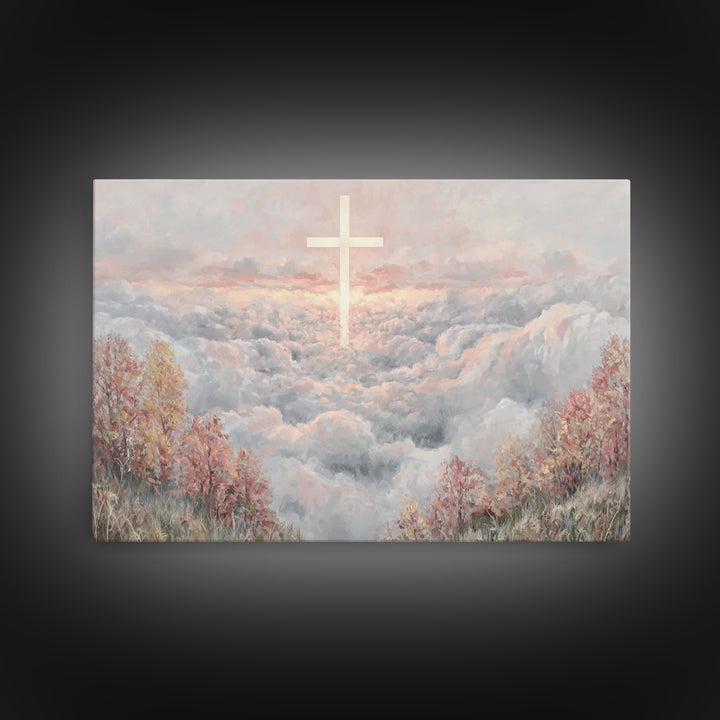 Radiant Lily Grace, Framed Canvas Print, Christian Painting, Christian Decor, Christian Wall Art, Christian Art Canvas, Christmas Wall Art