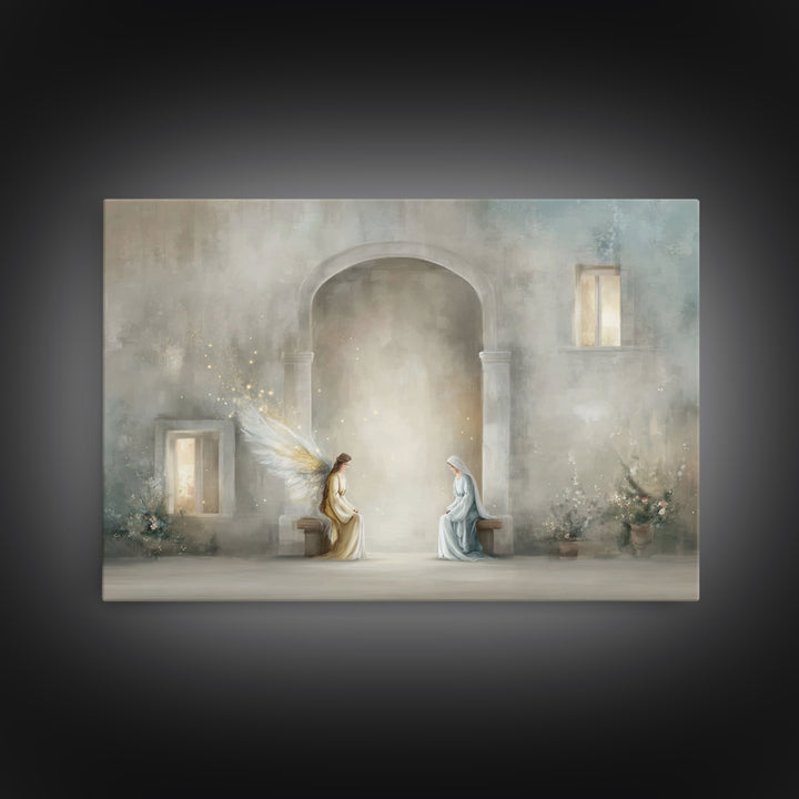 Divine Whisper – Framed Canvas Print – Christian Art Canvas – Minimalist Christian Art – Christian Wall Art – Christian Art – Christmas Art