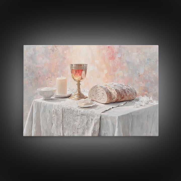 Heavenly Lily Calm – Framed Canvas Print – Christian Art Canvas – Christian Wall Art – Christian Painting – Christian Decor – Christmas Wal