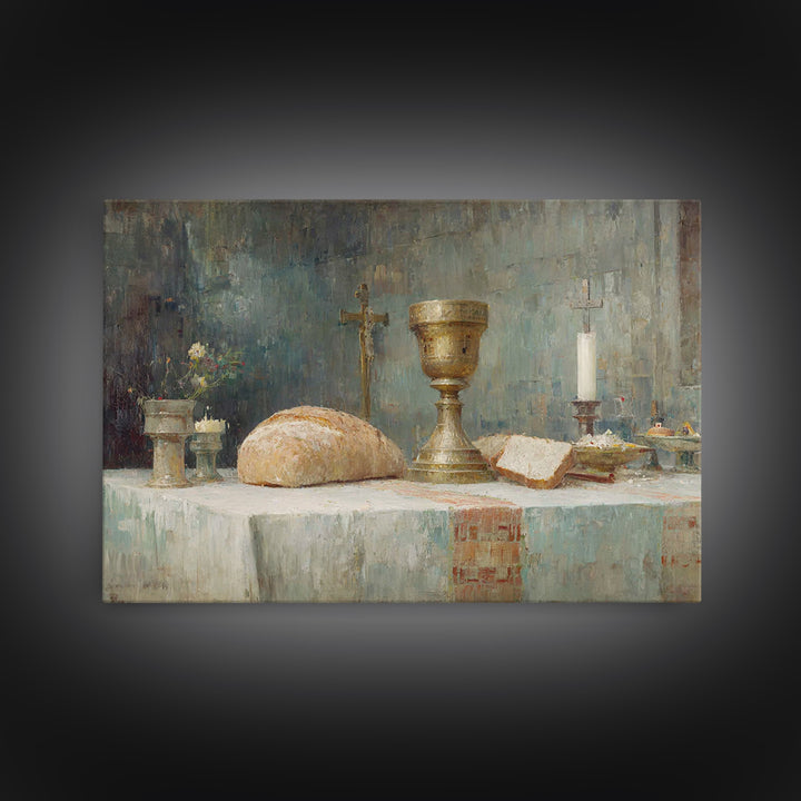 Chalice of Peace - Framed Canvas Print - Christian Art Canvas - Christian Painting - Christian Wall Art - Jesus Painting - Christmas Wall A