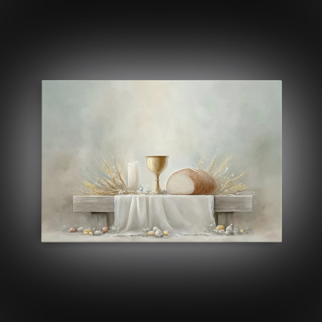 Blessings of Grace - Framed Canvas Print - Christian Painting - Christian Art Canvas - Christmas Wall Art - Christian Wall Art - Jesus Pain