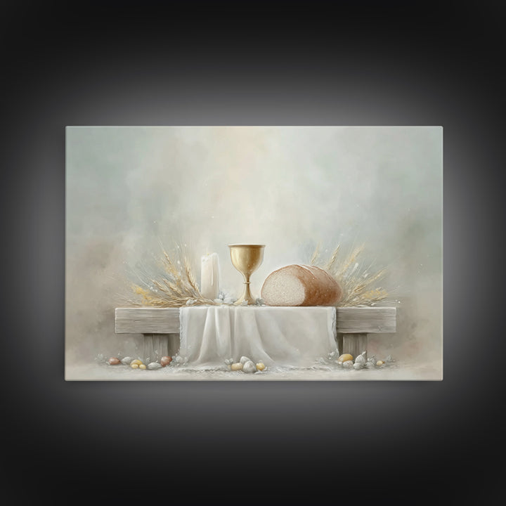 Blessings of Grace - Framed Canvas Print - Christian Painting - Christian Art Canvas - Christmas Wall Art - Christian Wall Art - Jesus Pain