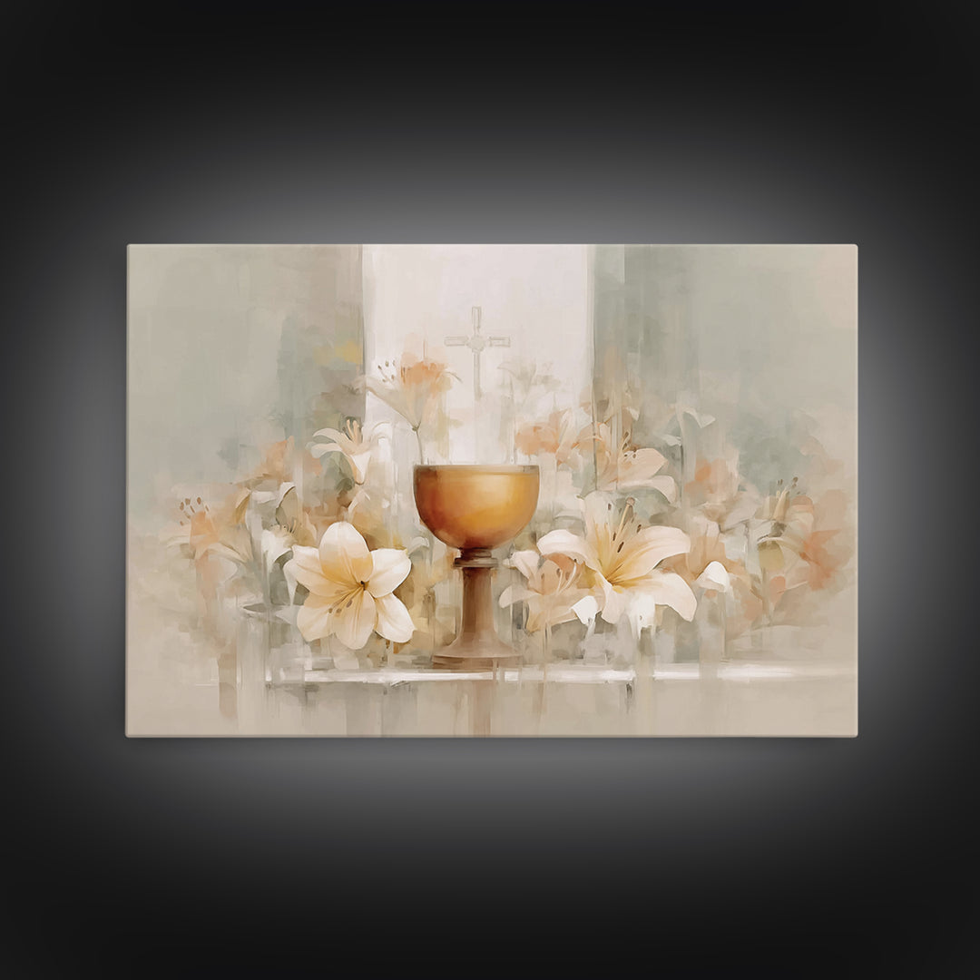 Winter Reverence - Framed Canvas Print - Christmas Wall Art - Christian Painting - Jesus Painting - Christian Art Canvas - Christian Wall A