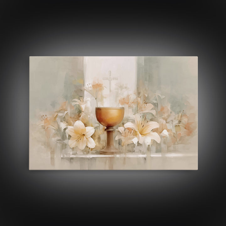 Winter Reverence - Framed Canvas Print - Christmas Wall Art - Christian Painting - Jesus Painting - Christian Art Canvas - Christian Wall A