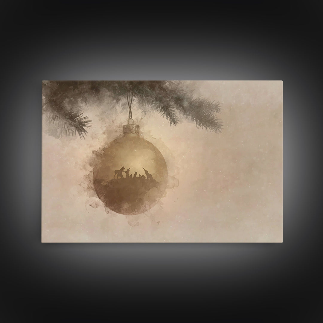 Path Of Redemption, Framed Canvas Print, Christian Wall Art, Christian Christmas Art, Christian Art Canvas