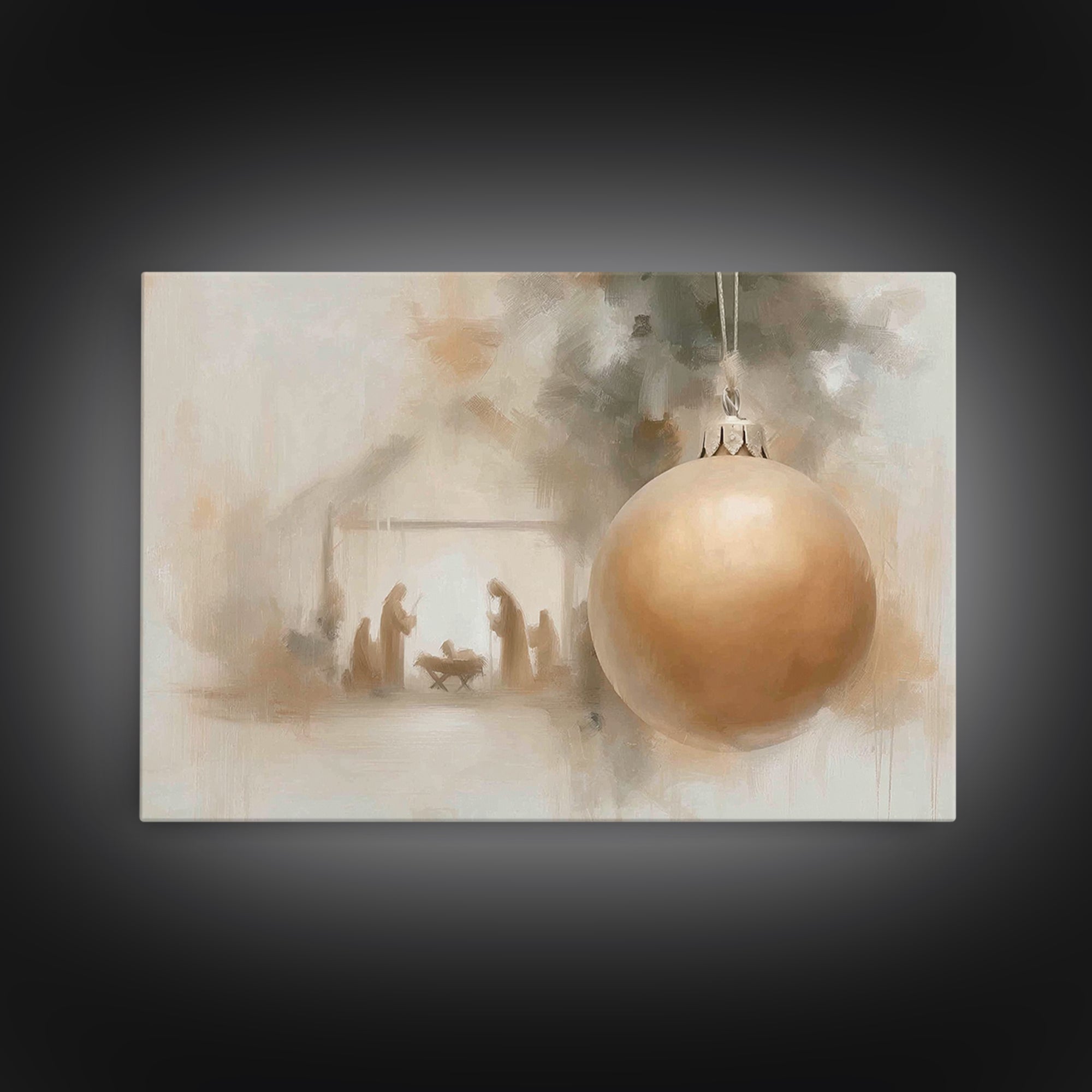 Crown Of Sorrows – Framed Canvas Print – Christian Christmas Art – Christian Wall Art – Christian Art Canvas