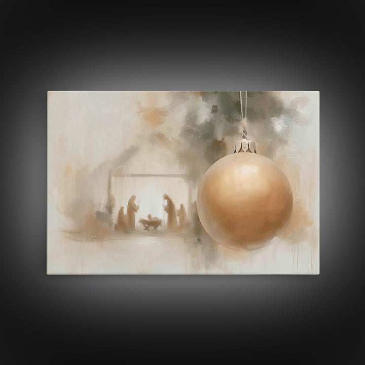 Crown Of Sorrows – Framed Canvas Print – Christian Christmas Art – Christian Wall Art – Christian Art Canvas