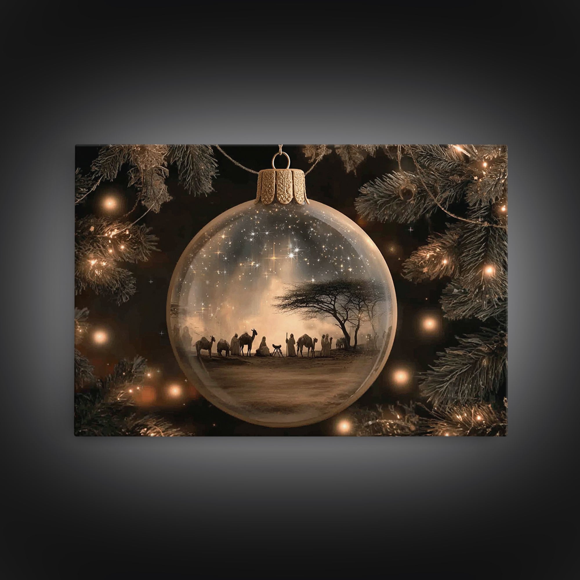 Station Of Faith | Framed Canvas Print | Christian Art Canvas | Christian Wall Art | Christmas Art Prints