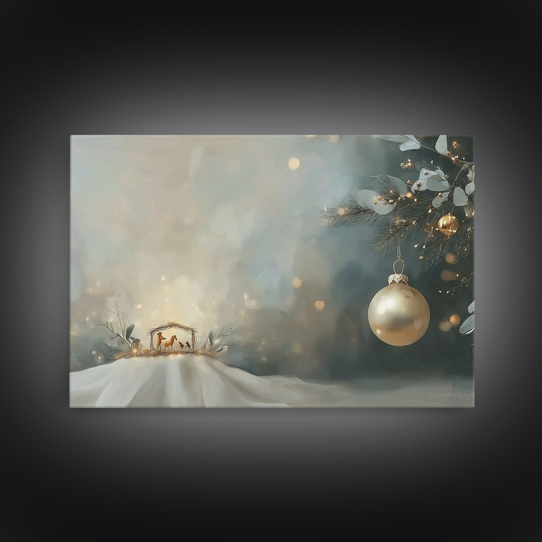 Dust Of Golgotha, Framed Canvas Print, Christian Wall Art, Christmas Art Work, Christian Art Canvas