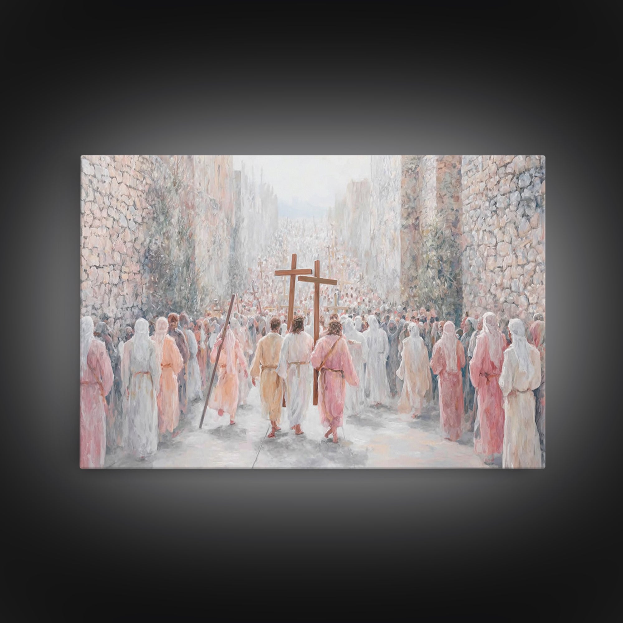 Celestial Chorus, Framed Canvas Print, Christian Wall Art, Christian Art Canvas, Christian Art Gift, Christmas Art Prints, Christian Decor