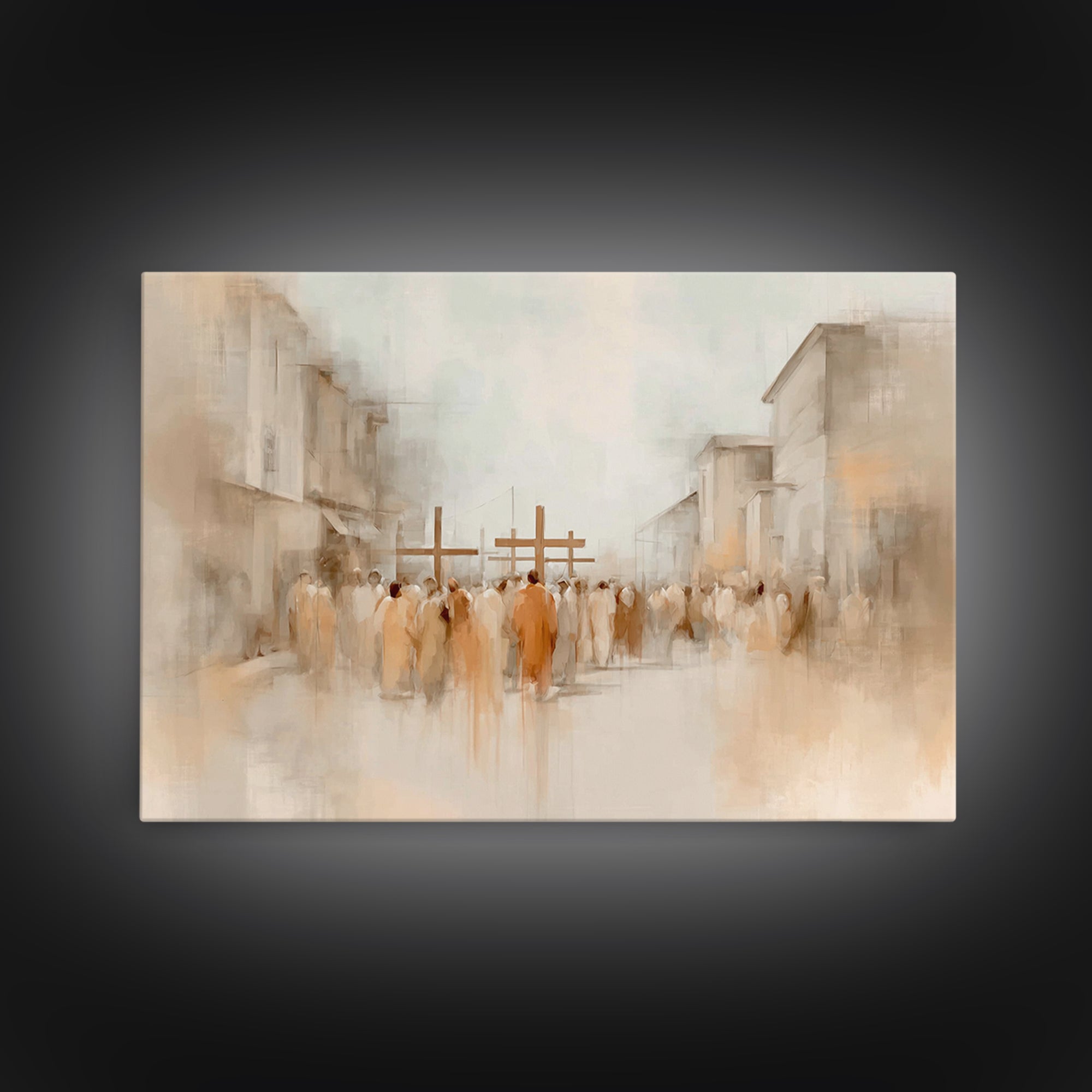 Quiet Redeemer, Framed Canvas Print, Christian Painting, Jesus Painting Canvas, Christian Wall Art, Christian Art Print, Christian Decor