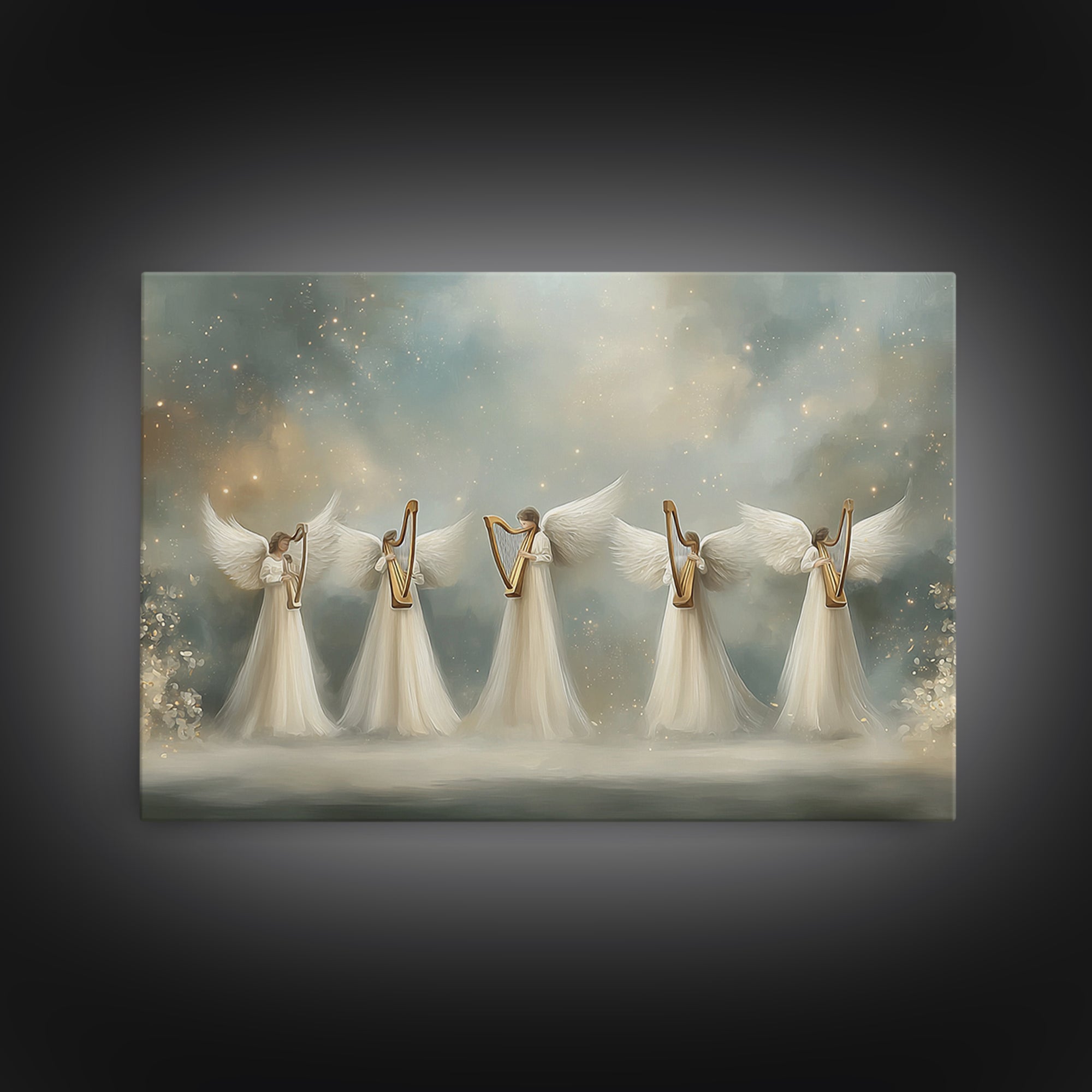 Storm Walk – Framed Canvas Print – Christian Wall Art – Jesus Painting – Christian Art Canvas – Moody Christian Art – Christian Gift Ideas