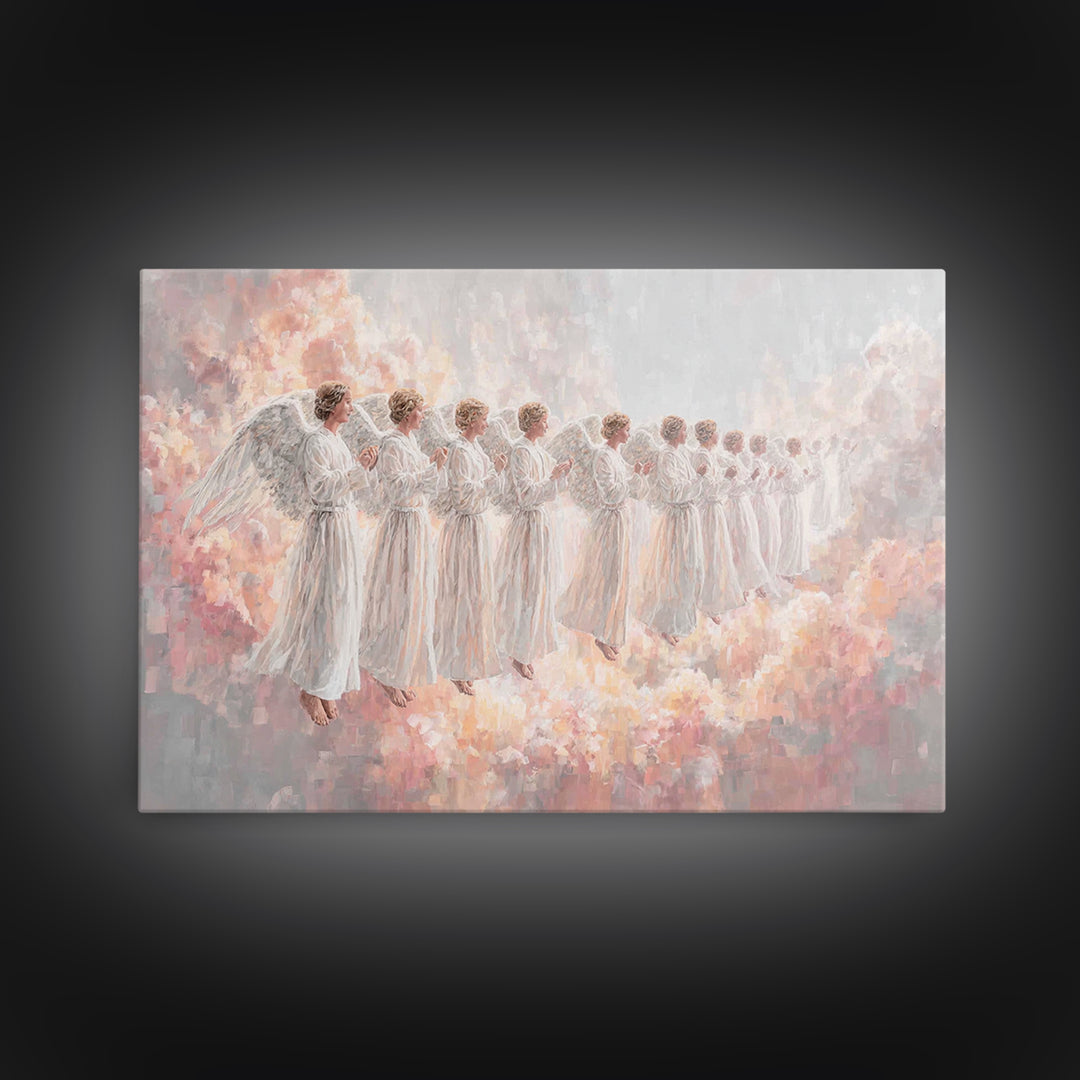 Holy Dawn | Framed Canvas Print | Christian Art Canvas | Jesus Art Print | Minimalist Christian Art | Christian Wall Art | Christian Painti