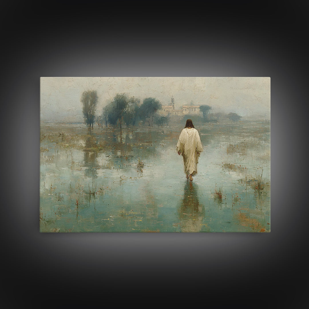 Quiet Nativity – Framed Canvas Print – Christmas Wall Art – Christian Art Print – Christian Christmas Art – Christian Decor – Christmas Art