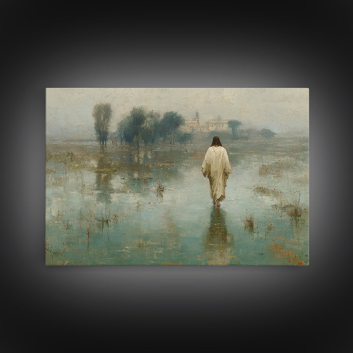 Quiet Nativity – Framed Canvas Print – Christmas Wall Art – Christian Art Print – Christian Christmas Art – Christian Decor – Christmas Art