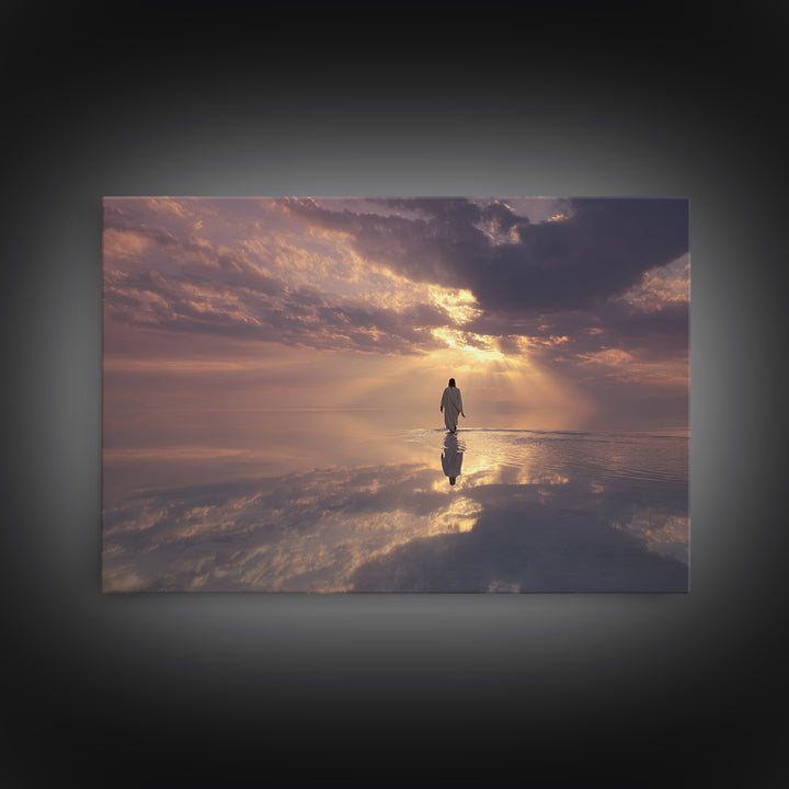 Holy Light – Framed Canvas Print – Christmas Wall Art – Christian Art Canvas – Christian Christmas Art – Christian Decor – Christmas Art Pr