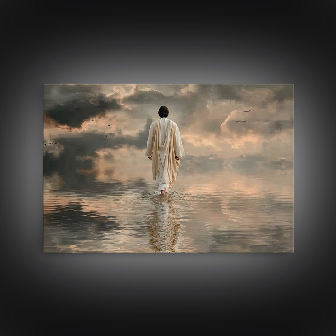 Midnight Glory – Framed Canvas Print – Christmas Art – Christian Wall Art – Christian Art Canvas – Christian Christmas Art – Christian Art