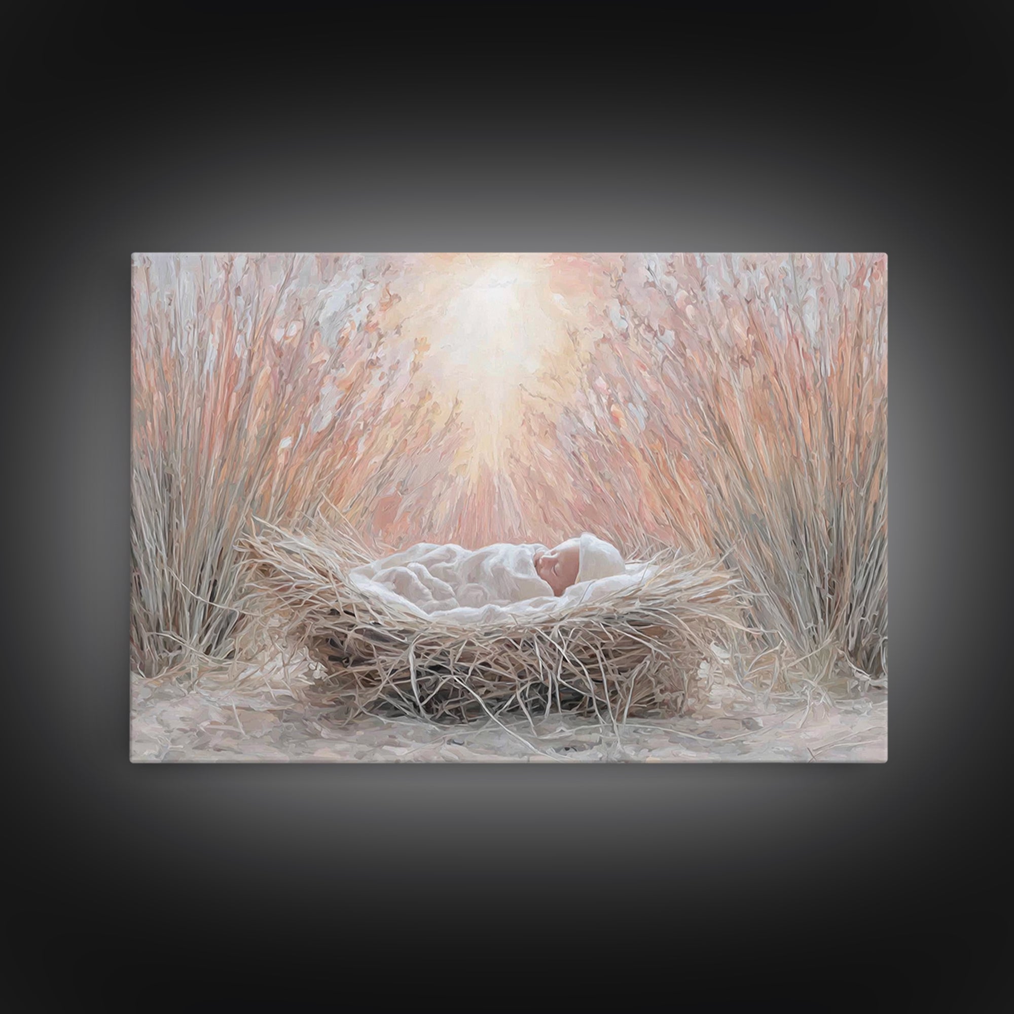 Holy Journey | Framed Canvas Print | Christian Art Canvas | Christian Wall Art | Christmas Art | Christian Christmas Art | Christian Decora