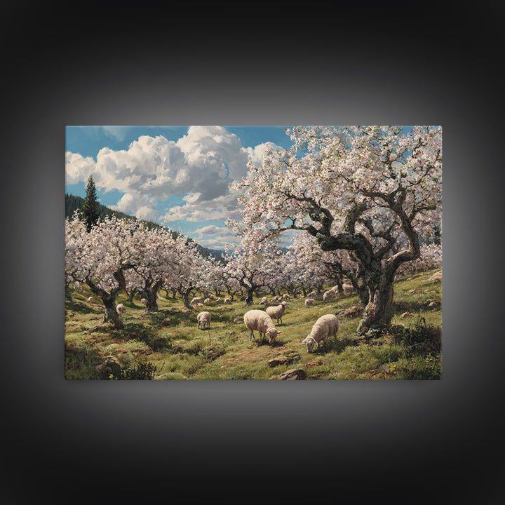 Springtime Blessing | Framed Canvas Print | Christian Wall Art | Christian Art Canvas | Modern Christian Art | Pastoral Scenery | Christian